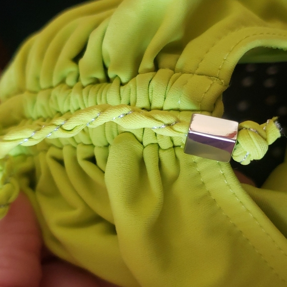 Mason Lejaby Lime Green Two Piece Bikini Swimsuit, L & XL - Picture 9 of 13